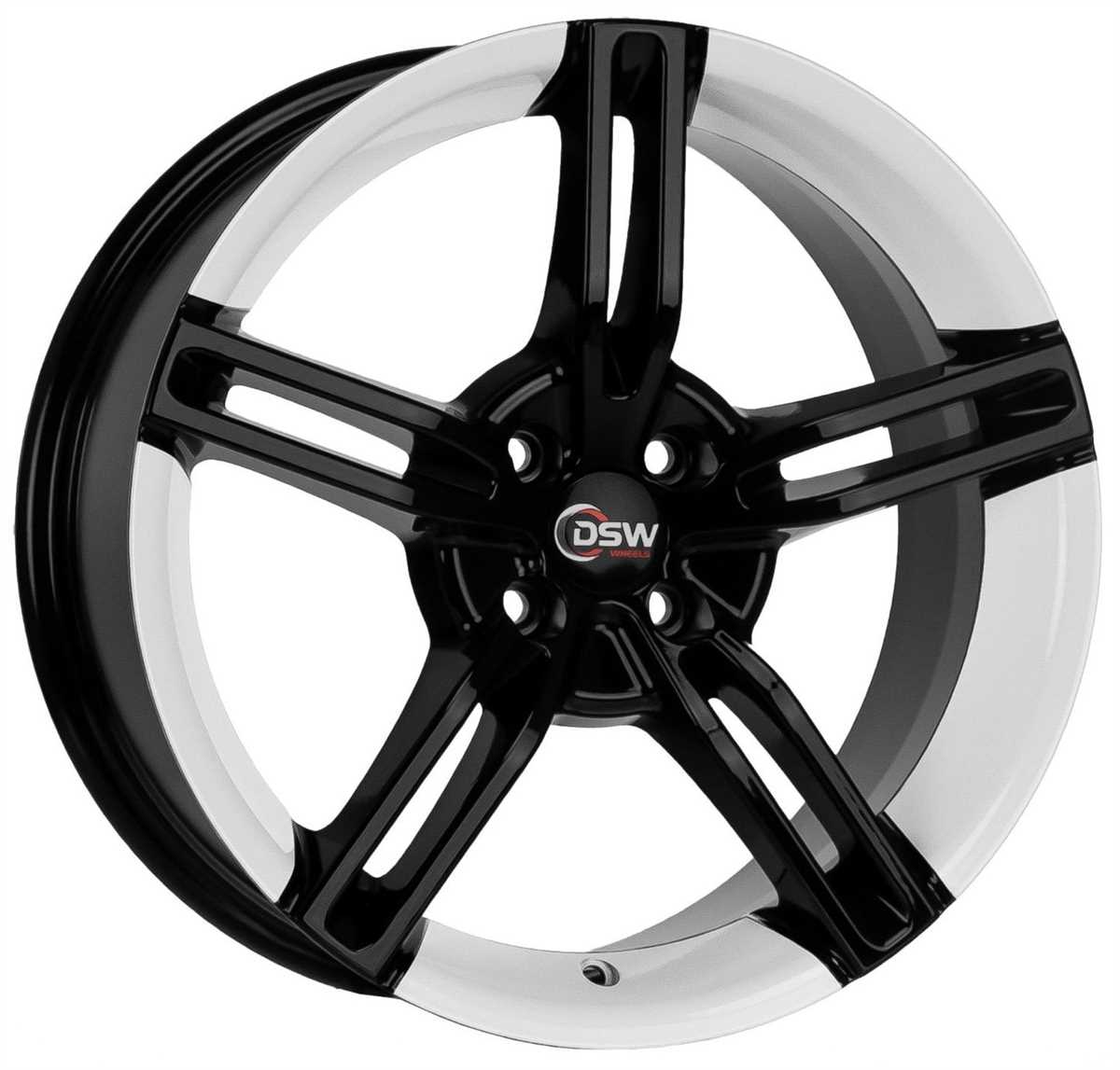 4X108 7.5X17 RC-1186 ET35 67.1 BLACK/WHITE 1